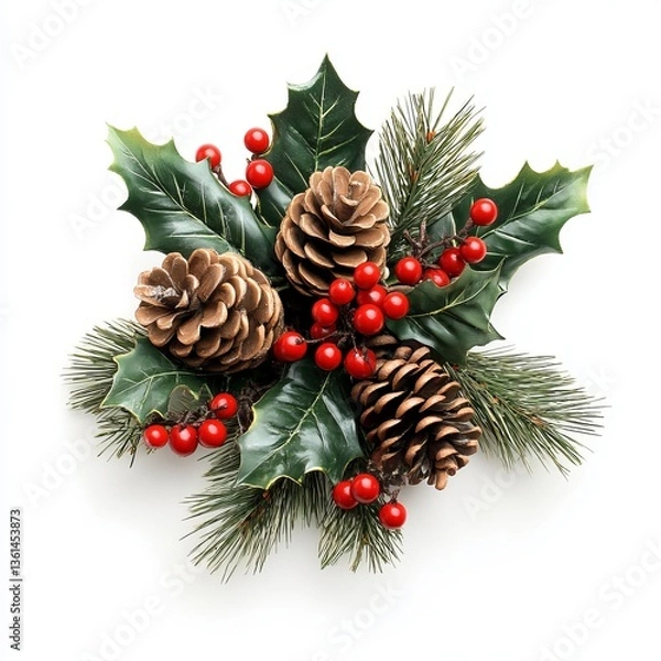 Obraz christmas decoration on white background