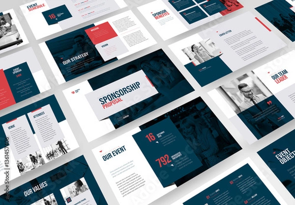 Fototapeta Sponsorship Proposal Presentation Template