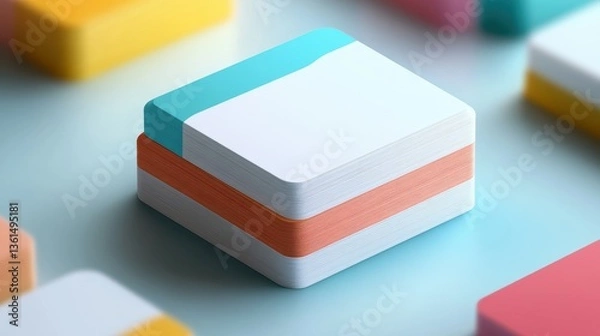 Obraz A business card design with a custom illustration.