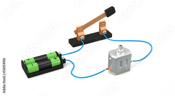 Obraz Simple engine cycle on white background.