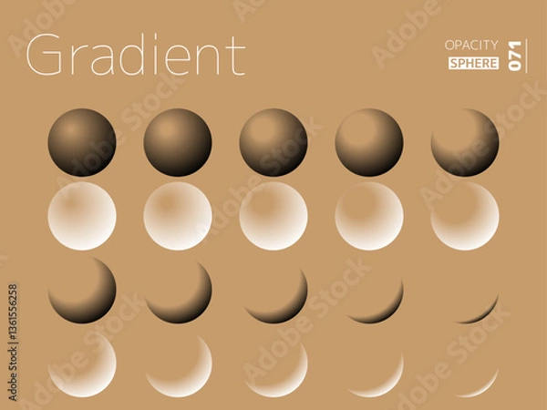 Fototapeta グラデーションの透明度スタイルのセット 071