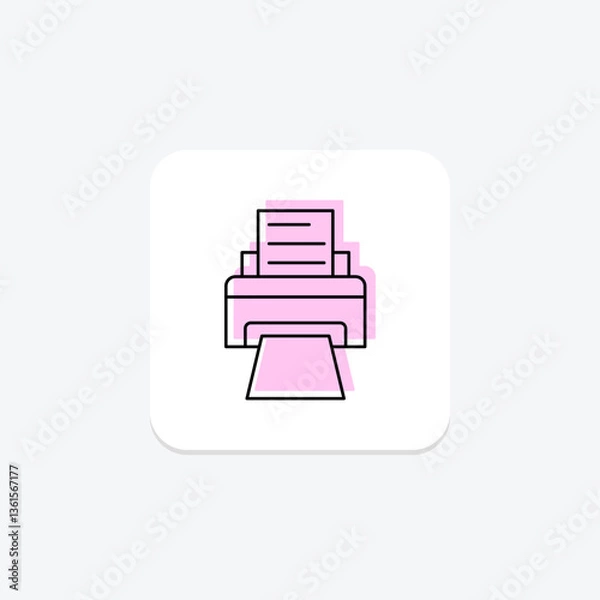 Fototapeta Printer, vector, pixel perfect, illustrator file