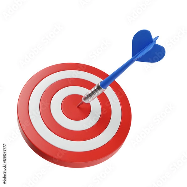 Obraz 3D dart hitting target