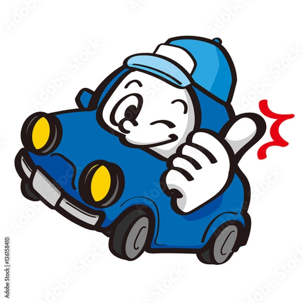 Obraz 交通安全　自動車　キャラクター
