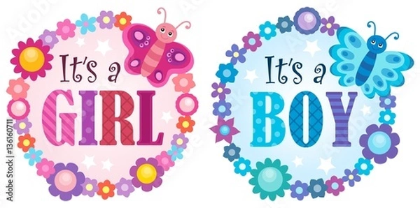 Fototapeta Is it a girl or boy theme 5