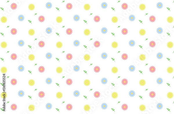 Fototapeta マーガレットのパターン 02