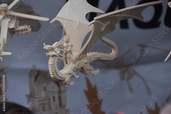 Fototapeta Dragon de madera