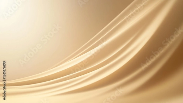 Fototapeta Warm Sandy Beige Background with Soft Golden Glow and Subtle Gradient