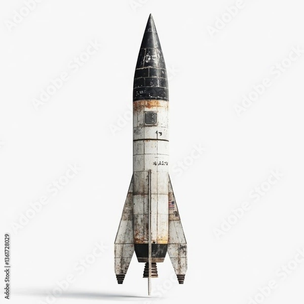 Fototapeta rocket isolated on white background