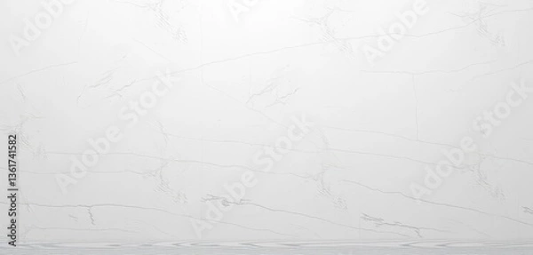 Fototapeta Smooth white concrete backdrop subtly textured with imprinted wood grain pattern, imprint, art