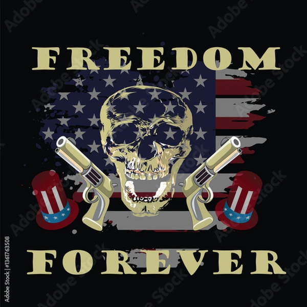 Obraz Creative Freedom T-shirt Design Template