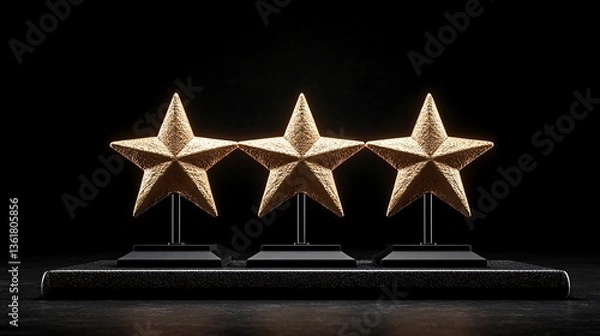 Fototapeta Gold Stars Award Display