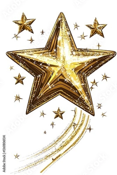 Fototapeta Gold Star Award Graphic