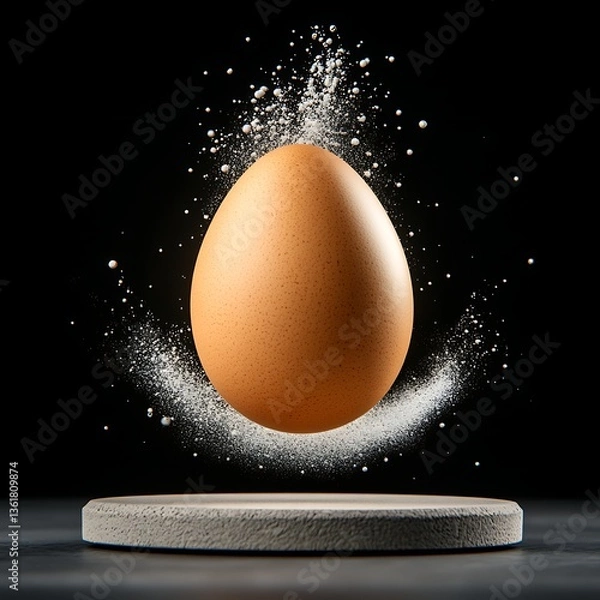 Fototapeta Egg levitation, studio shot