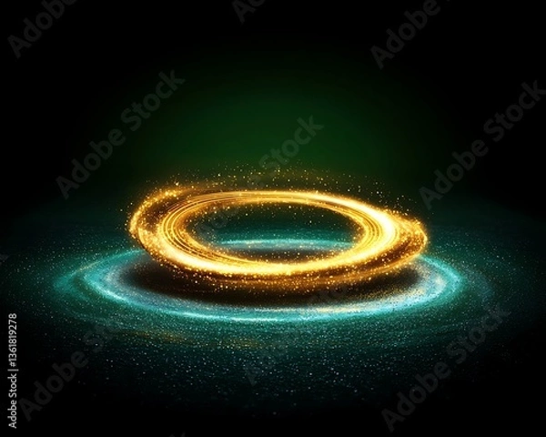 Fototapeta Golden Circle Abstract Display