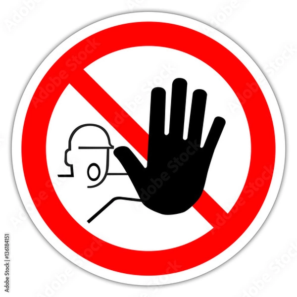 Obraz Panneau : Restriction entrée