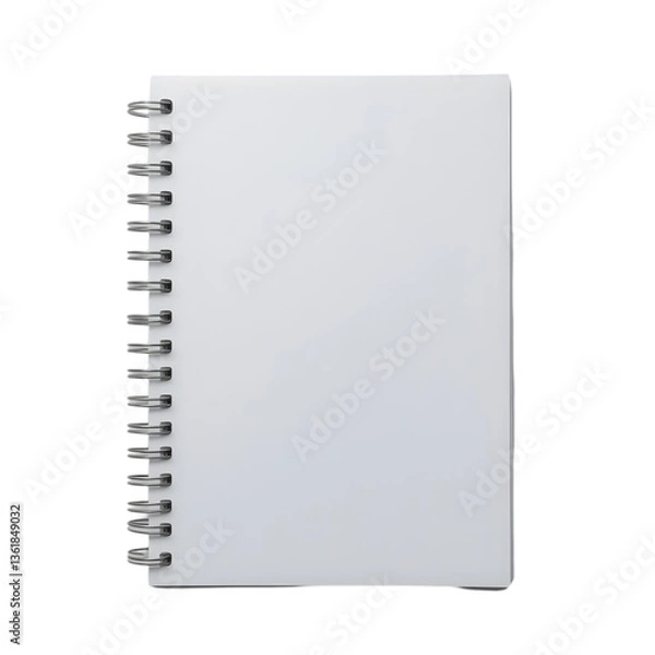 Fototapeta Blank Spiral Notebook Mockup png generated ai