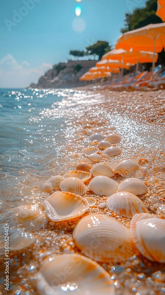 Fototapeta Seashell Pathway to the Ocean