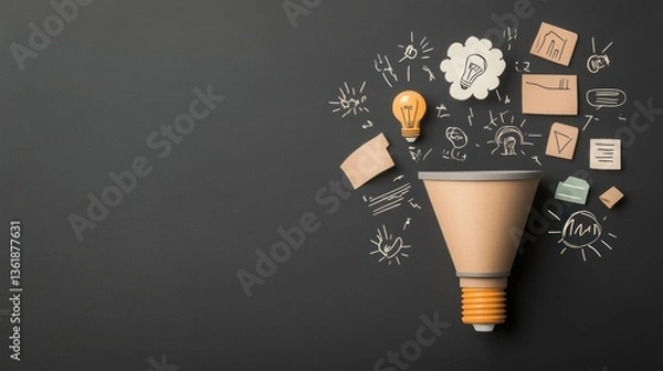 Obraz Creative Idea Funnel Concept