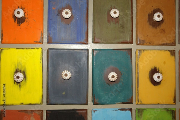 Obraz bunte schubladen