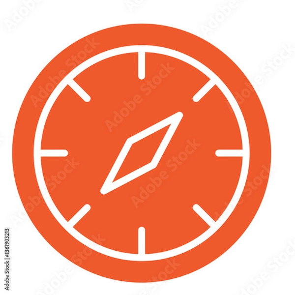 Fototapeta Compass Vector Icon Design Illustration
