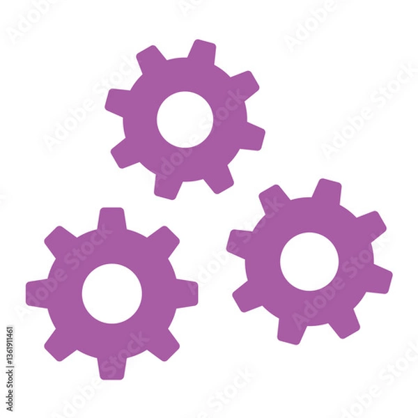 Fototapeta Gears Vector Icon Design Illustration