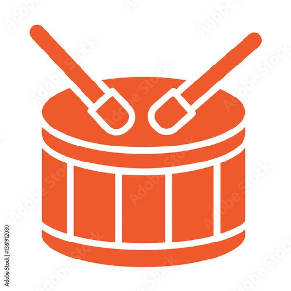 Fototapeta Drum Vector Icon Design Illustration