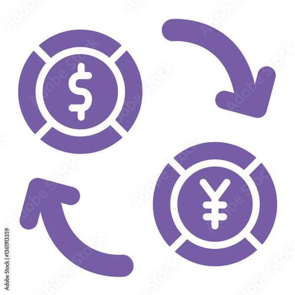 Fototapeta Foreign exchange Vector Icon Design Illustration