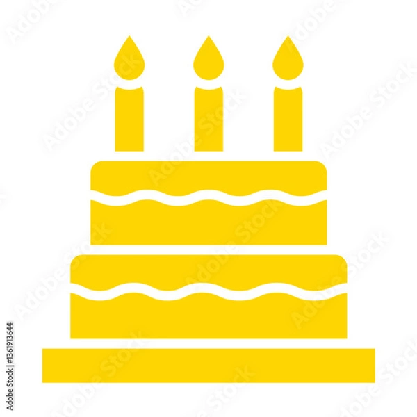 Fototapeta Cake Vector Icon Design Illustration
