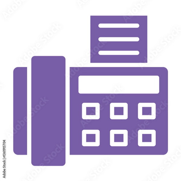 Fototapeta Fax Machine Vector Icon Design Illustration