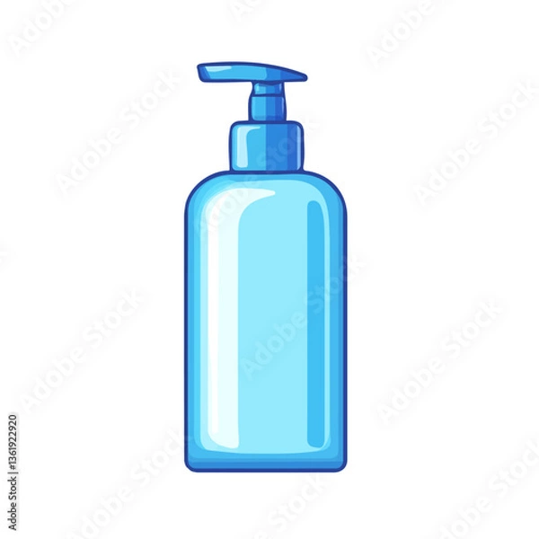 Fototapeta 2D flat vector illustration Hand sanitizer bottle icon isolated on a white background.

