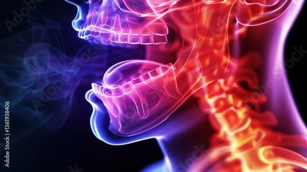 Fototapeta Amygdalitis: Decoding Inflammation of the Tonsils