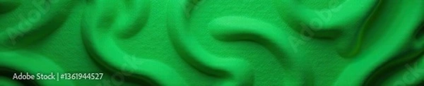 Fototapeta Green felt background with smooth texture and ample copy space,  copy space,  backdrop