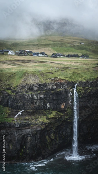 Obraz Múlafossur Waterfall