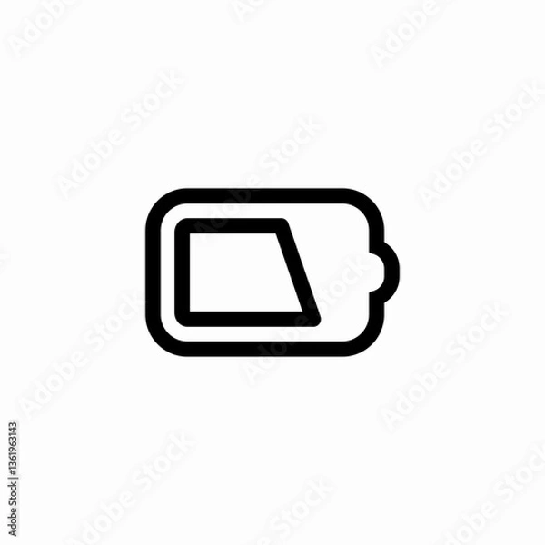 Fototapeta Battery power level icon vector sign