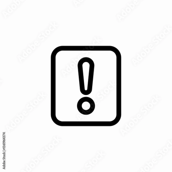 Fototapeta Warning alert message icon vector sign