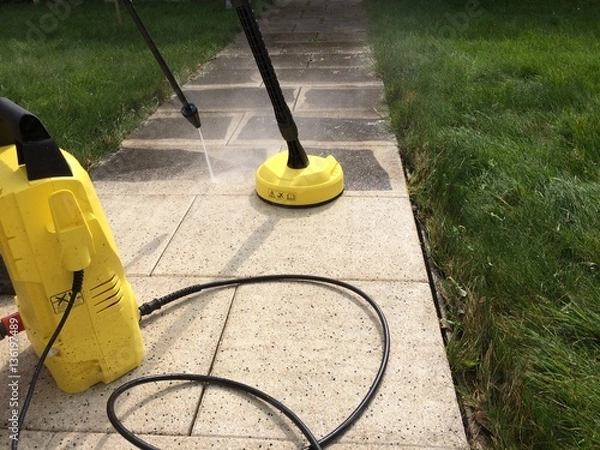 Obraz Terrace Cleaning with Pressure Washer
