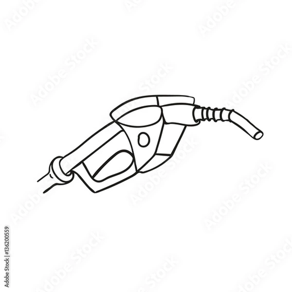 Obraz close up of a gas station sketch