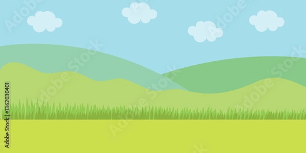 Fototapeta Abstract nature background by layers. For banners and background. Vector illustration.
