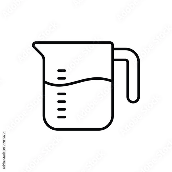 Fototapeta Measuring cup Vector icon