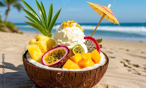 Obraz easter eggs on the beach