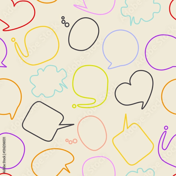 Fototapeta Speech bubbles seamless pattern
