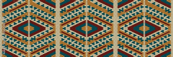 Fototapeta Pattern, ornament,  tracery, mosaic ethnic, folk, national, geometric  for fabric, interior, ceramic, furniture in the Arabian  style.