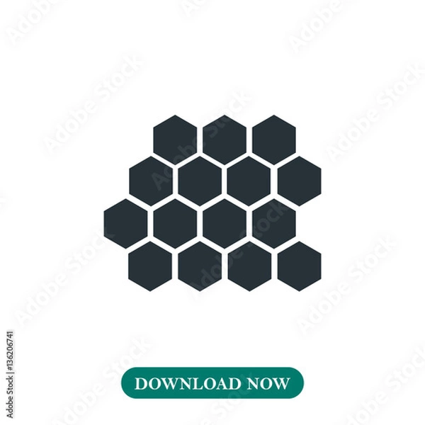 Fototapeta Honey combs icon vector