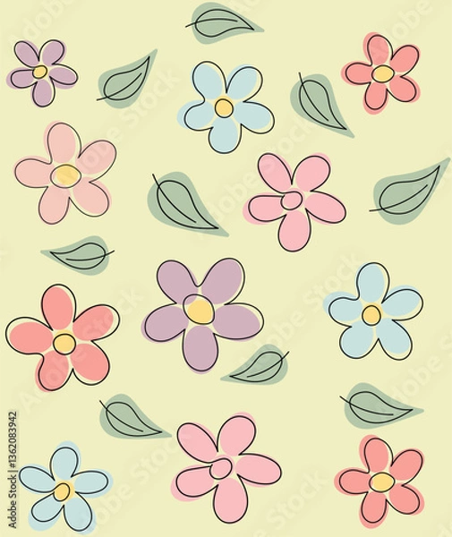Obraz Seamless Flower Pattern wallpapers