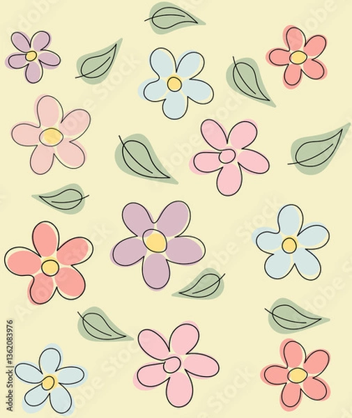 Obraz Seamless Flower Pattern wallpapers