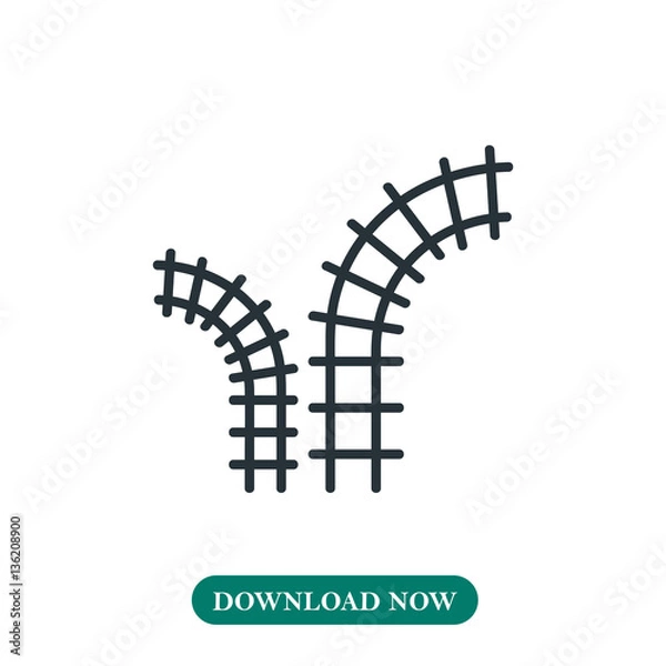 Obraz Railways icon vector