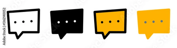 Fototapeta Modern message icon with simple and elegant design. Ideal for communication, chat and messaging applications.