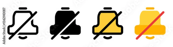 Fototapeta Modern mute icon with simple and elegant design. Ideal for audio, video and notification control applications.