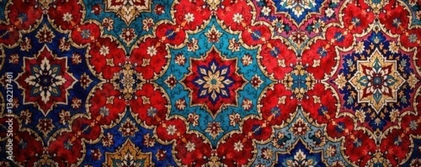Fototapeta Traditional Ottoman-Style Damask Print, design, damask